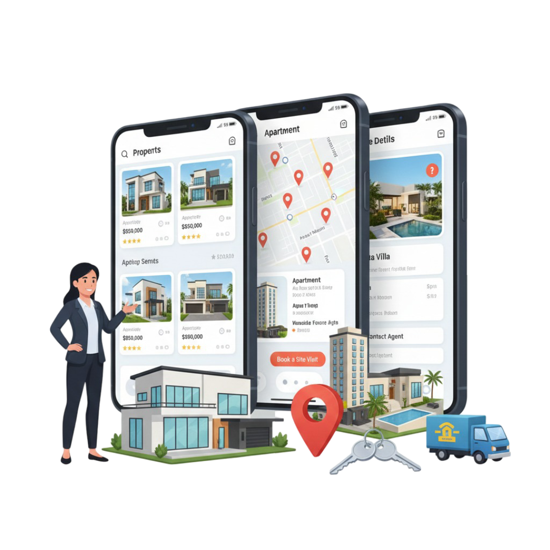Real estate app illustration